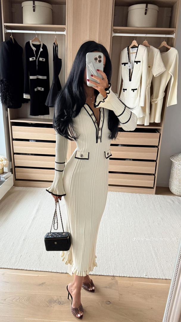 Robe en maille blanc