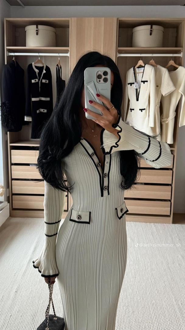 Robe en maille blanc