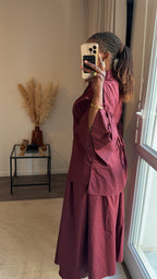 Ensemble oversized Bordeau