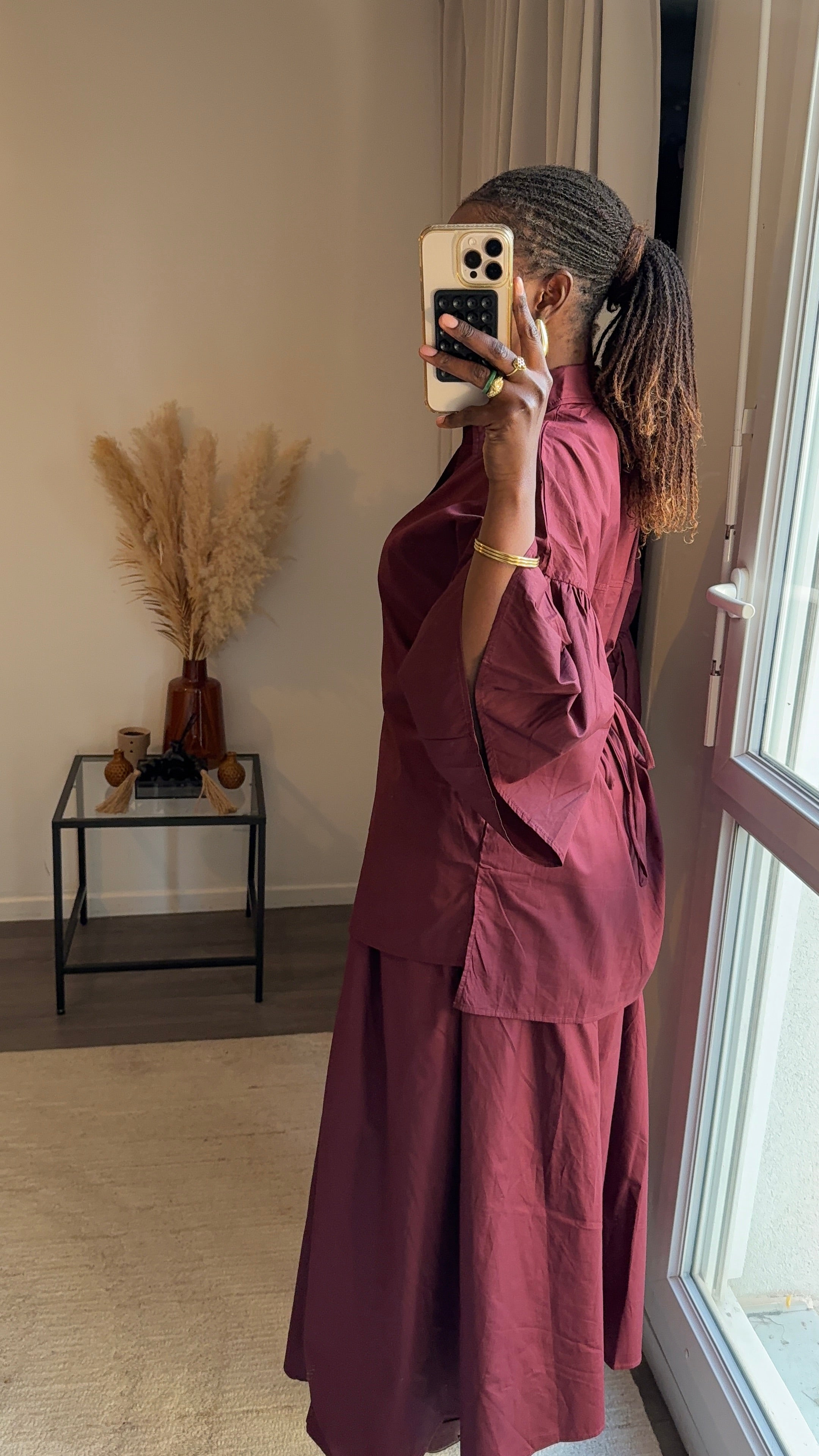 Ensemble oversized Bordeau