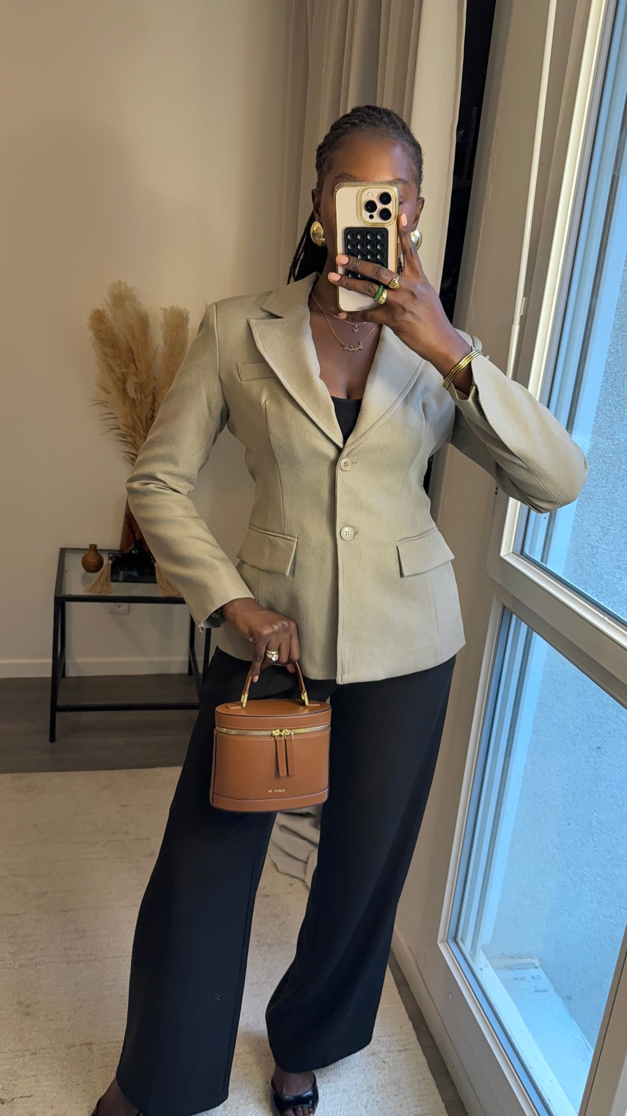 Veste blazer cintré couleur Taupe