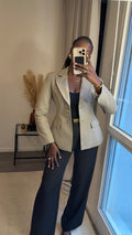 Veste blazer cintré couleur Taupe