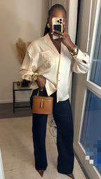 Chemise satin inspiration Loewe Beige