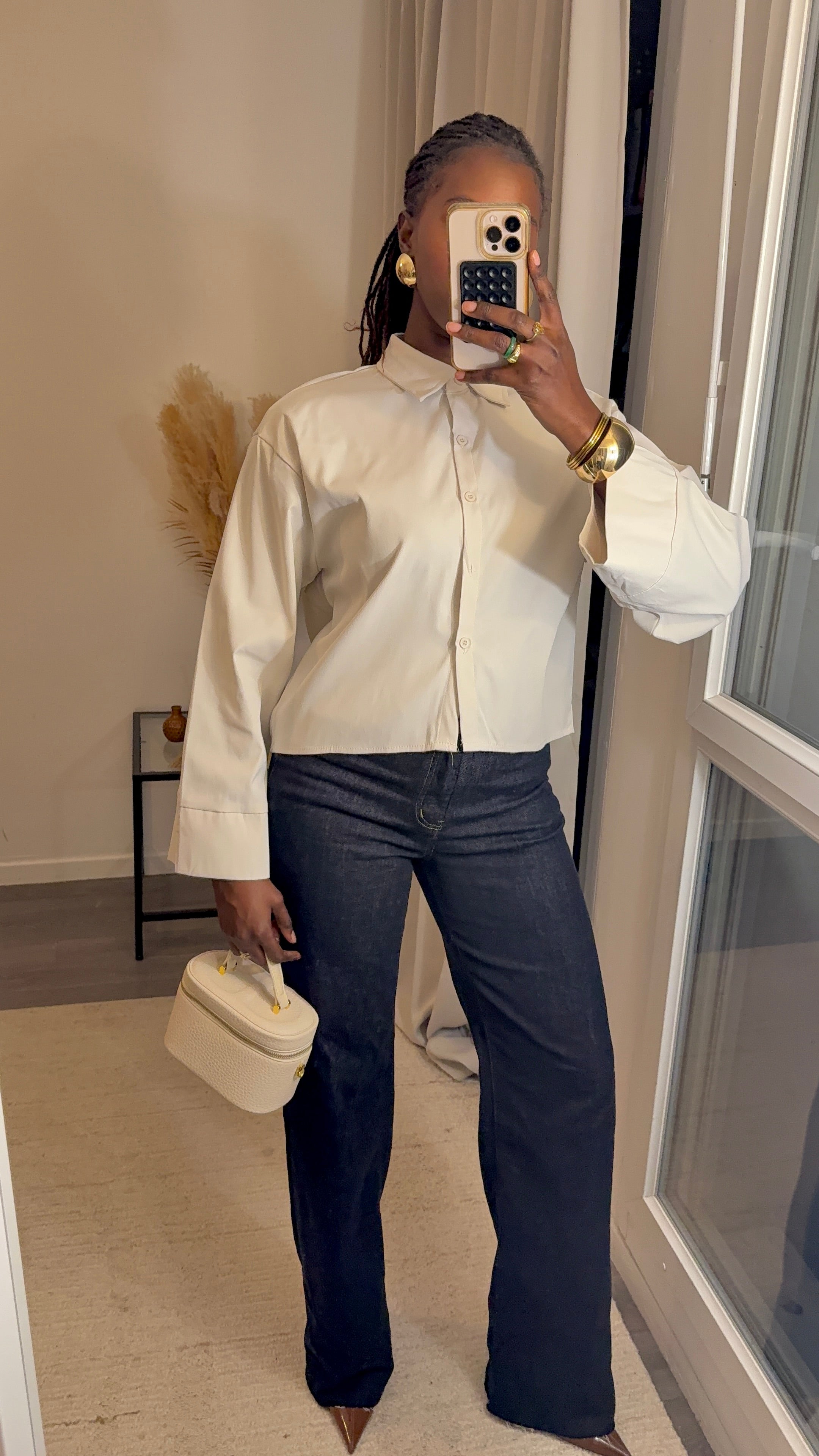 Chemise Top Noir créme