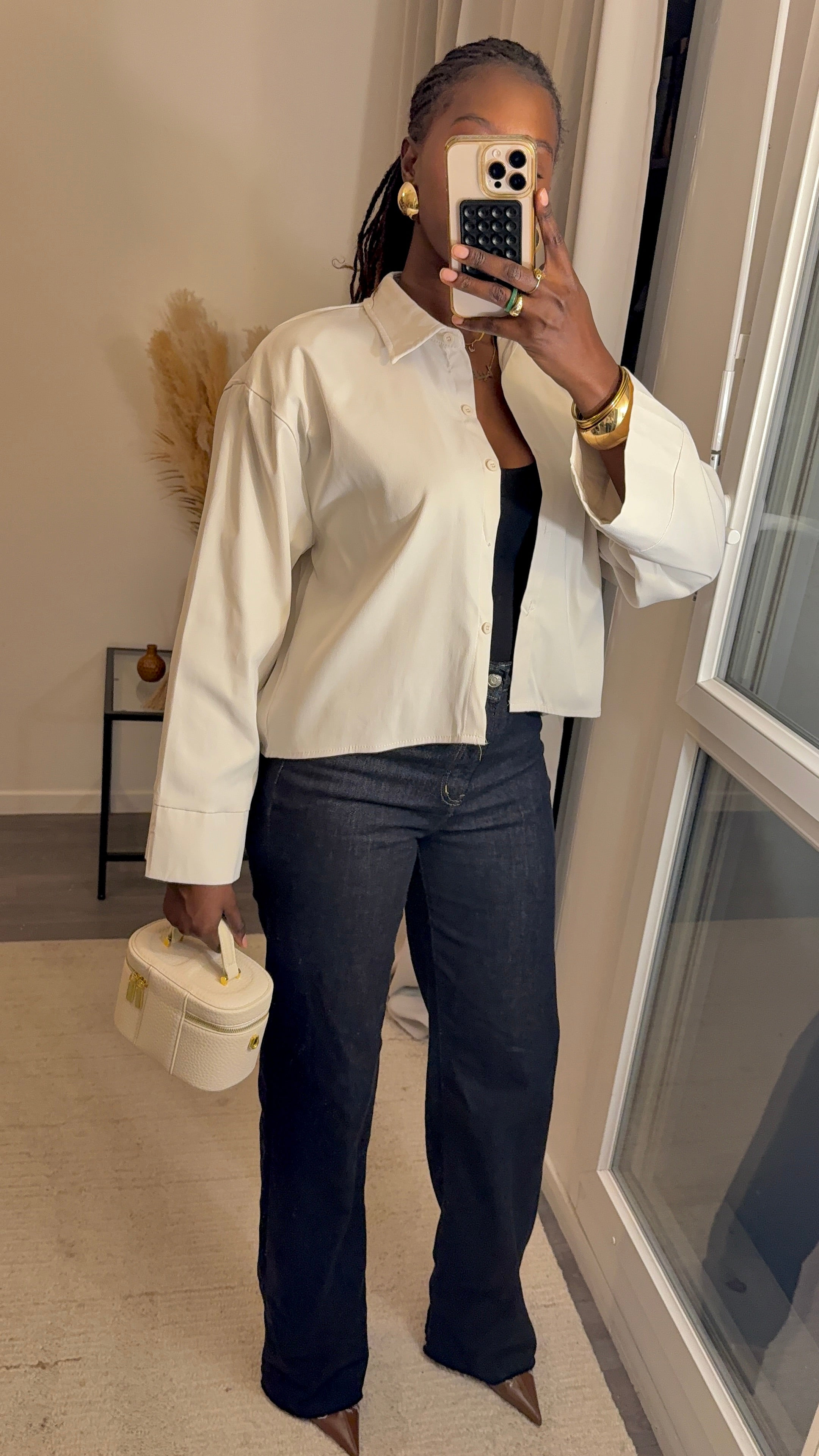 Chemise Top Noir créme