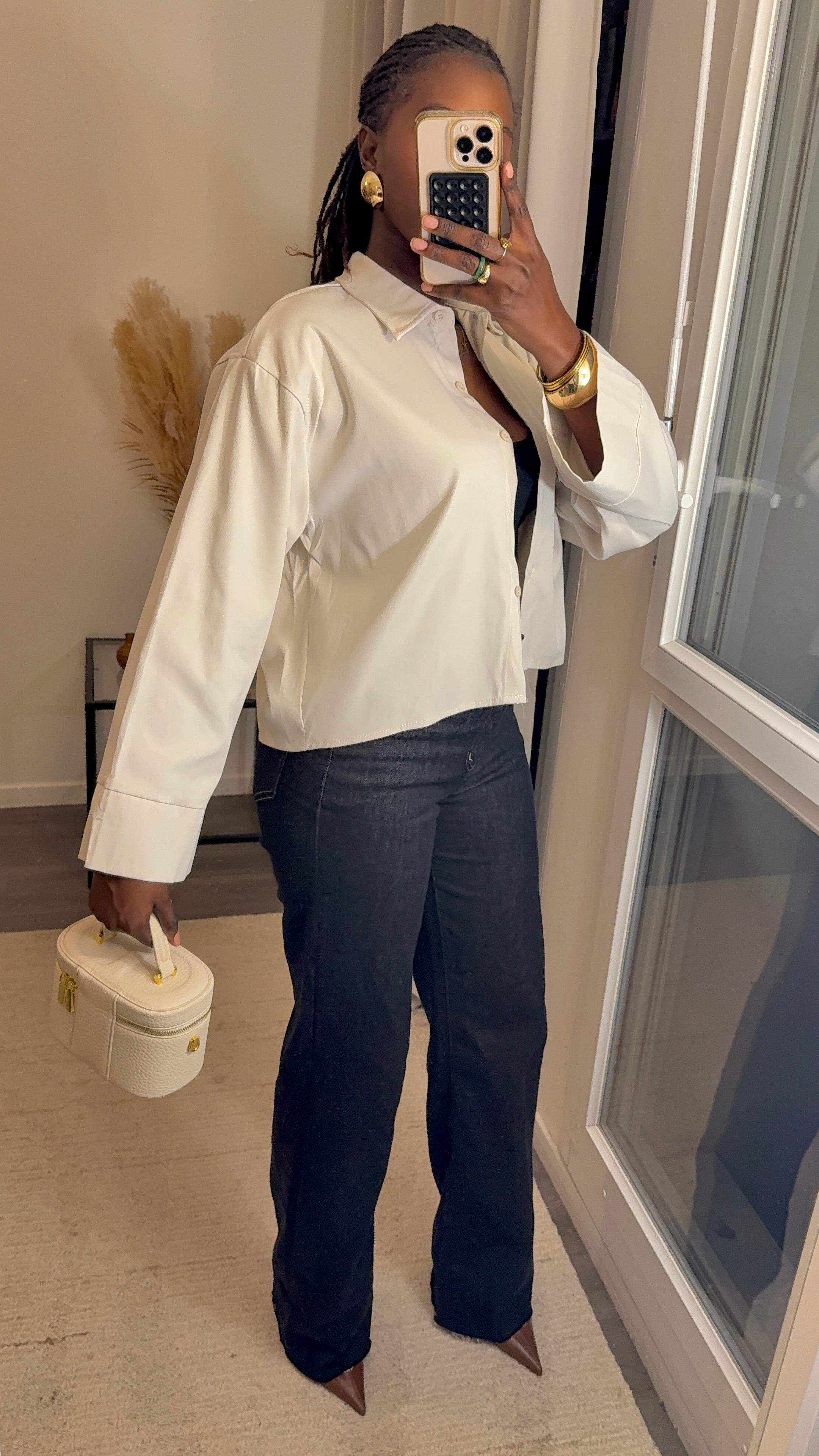 Chemise Top Noir créme