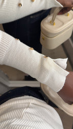 Pull col roulé Blanc