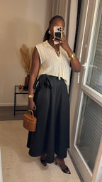 Jupe évasée longue Noir