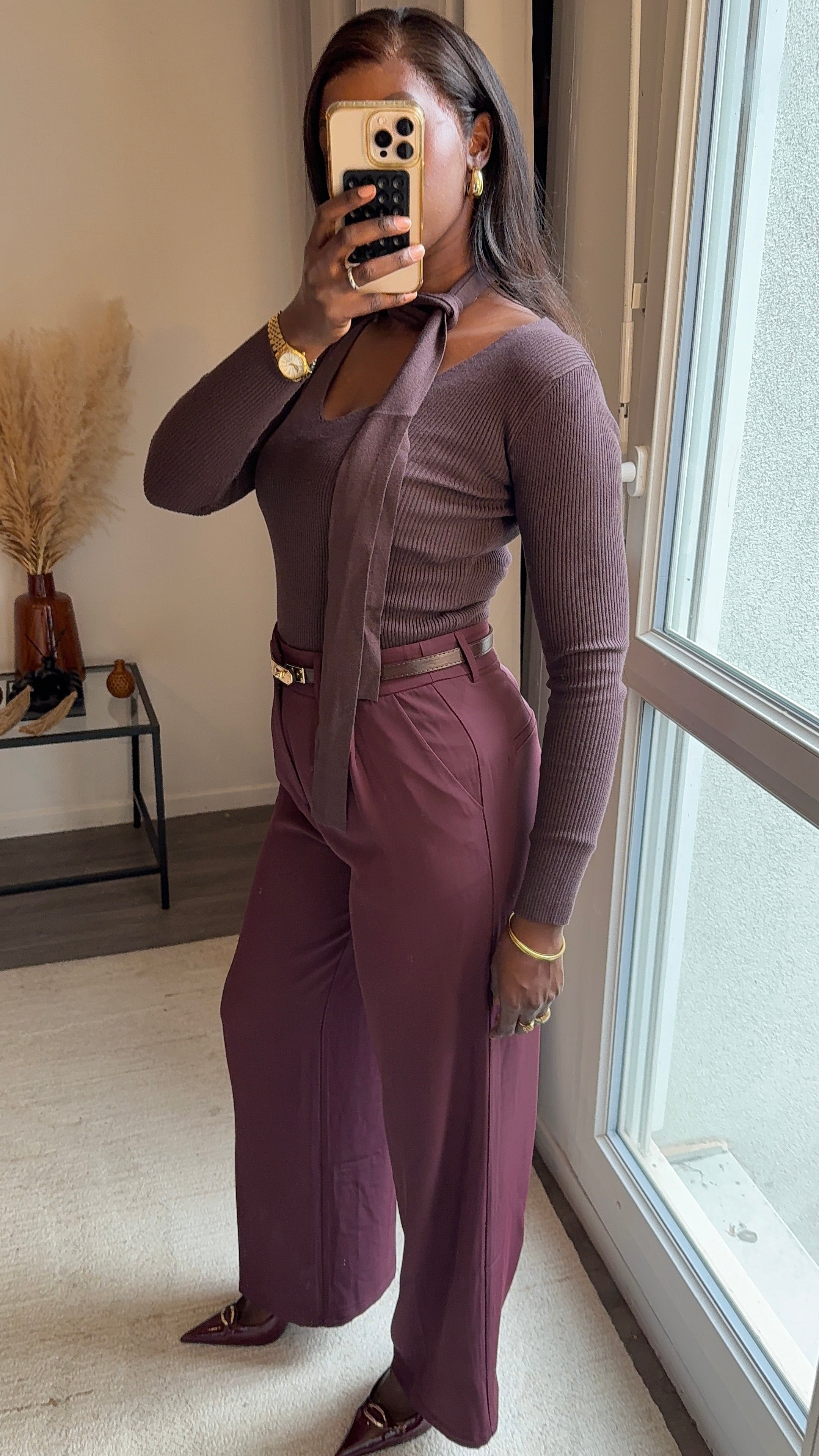 Pantalons fluides ultra long - Violet