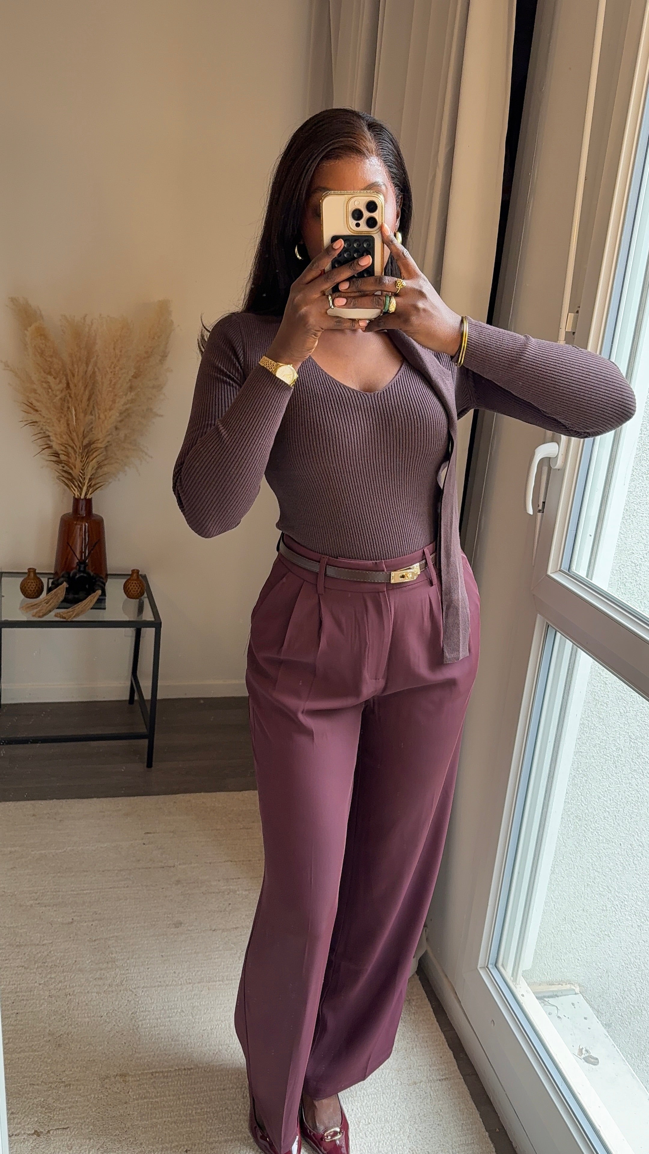 Pantalons fluides ultra long - Violet