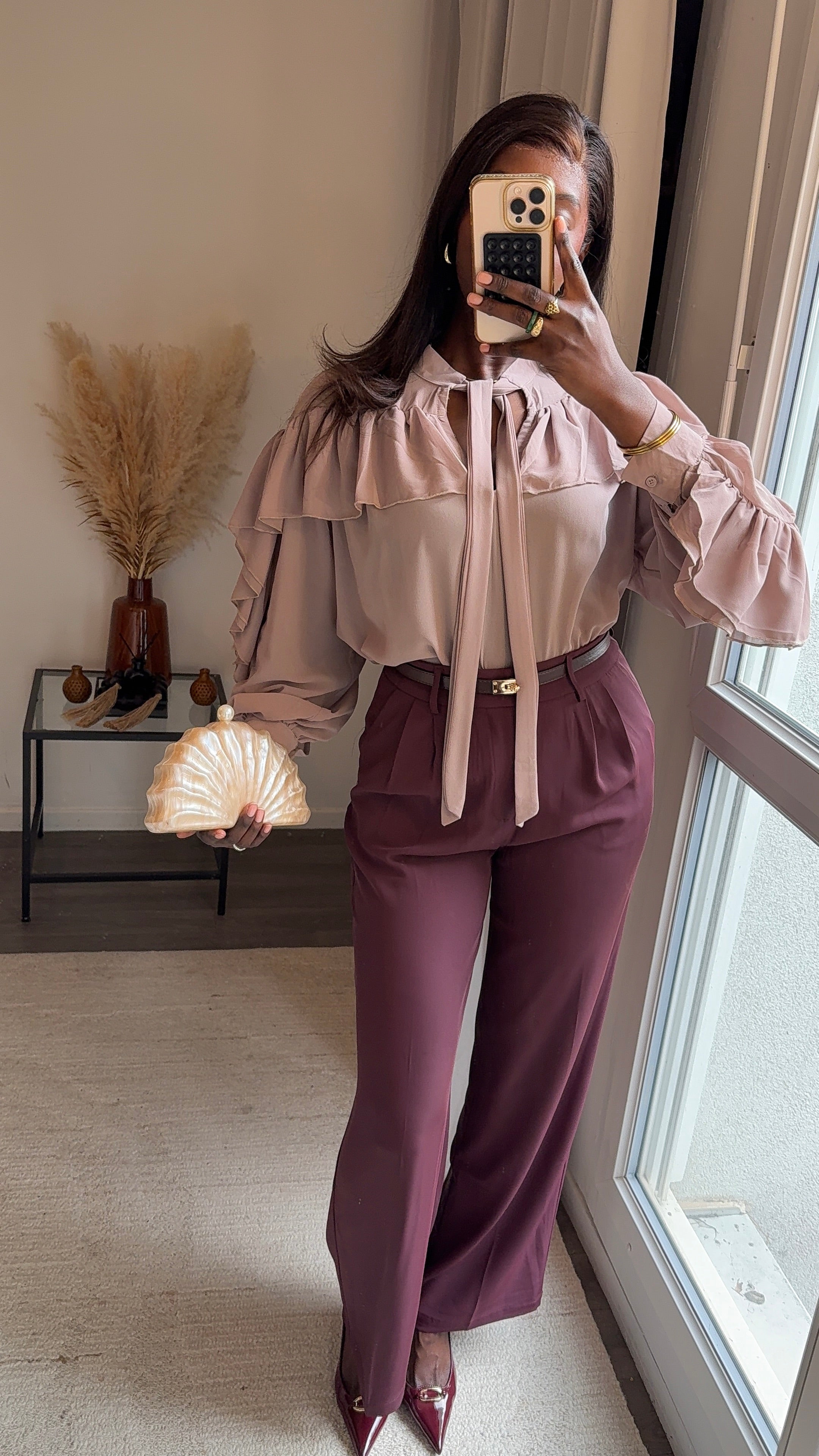 Pantalons fluides ultra long - Violet